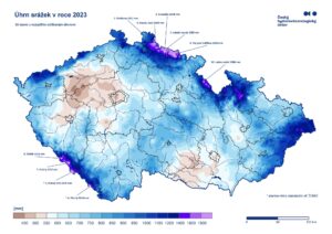 Přečtete si více ze článku Úhrn srážek za rok 2023 v Česku