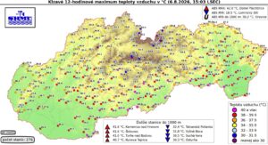 Přečtete si více ze článku Na Slovensku naměřili 42,2 °C, jde o absolutní rekord pro střední Evropu