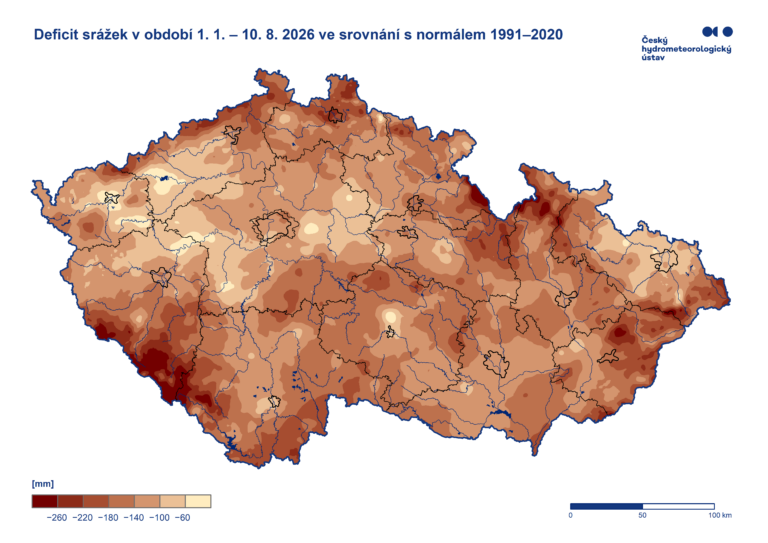 Srážkový deficit se dál zvětšuje